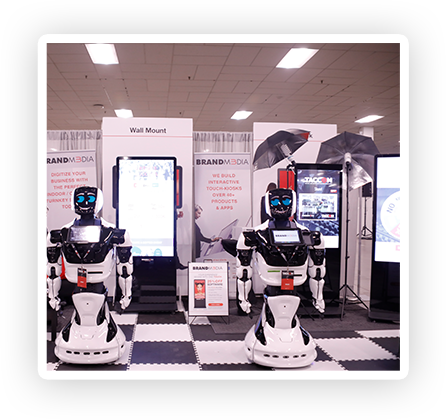 events kiosk with Robot