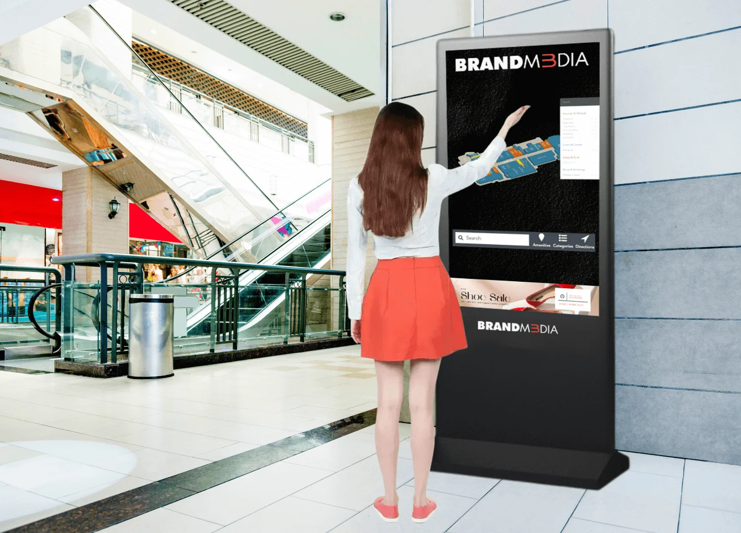 Interactive kiosk integrating smart technology for franchise seekers