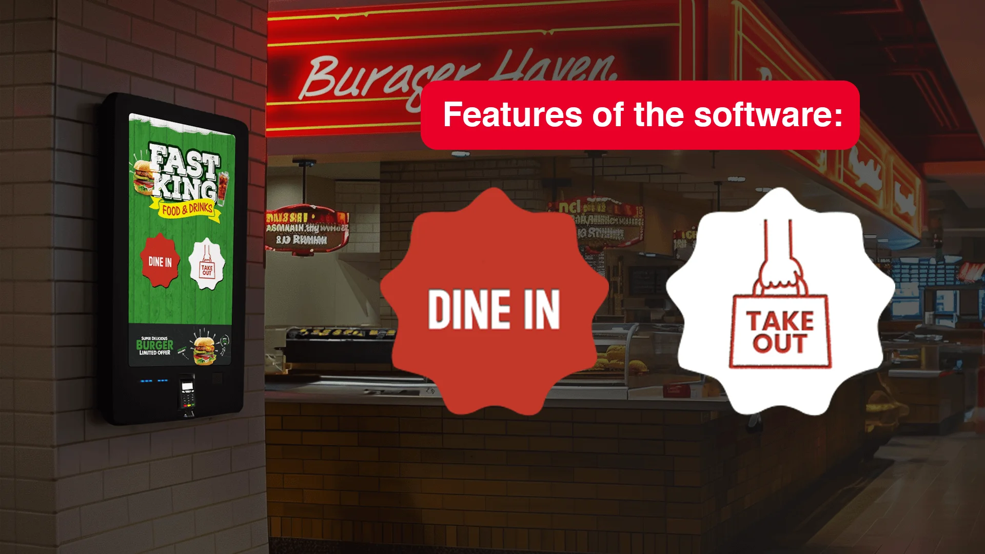 Kiosk at Burger shop