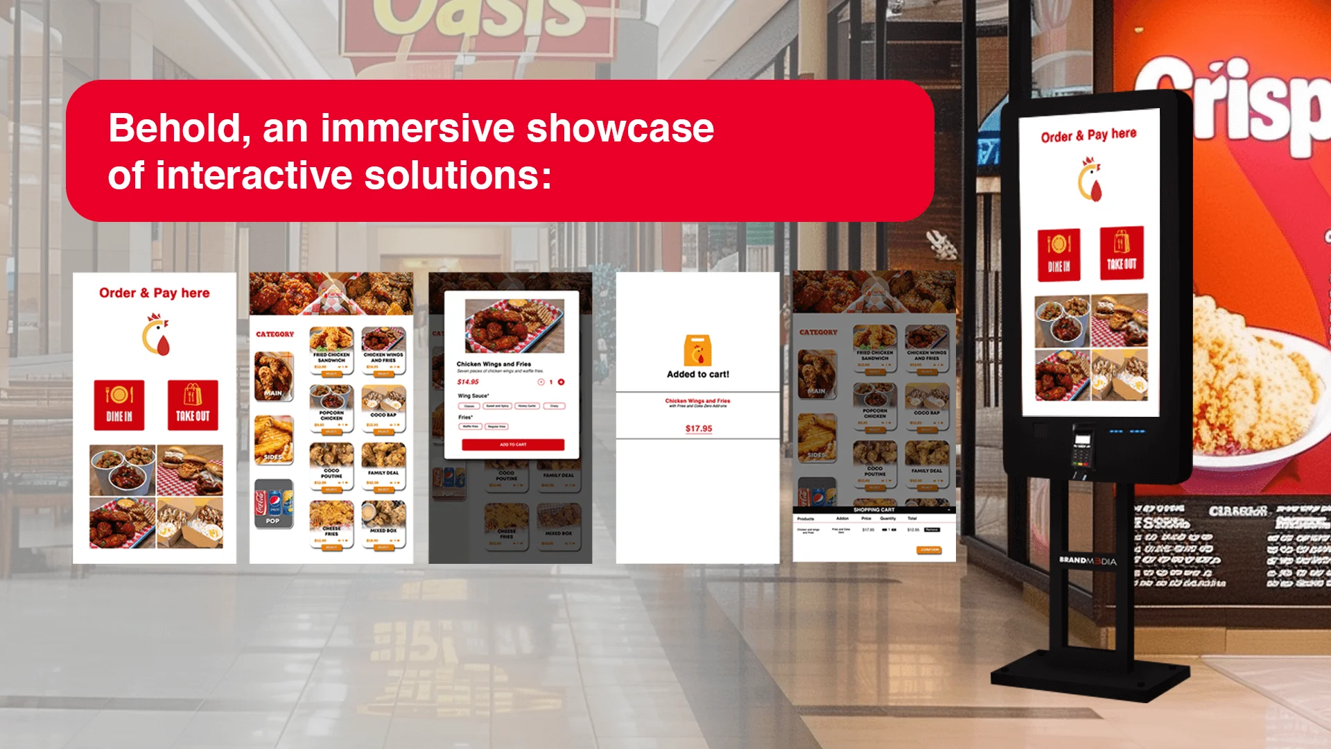 Kiosk installation at Coco-Chicken shop