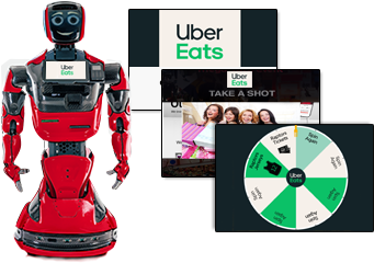 digital kiosk at uber Eats