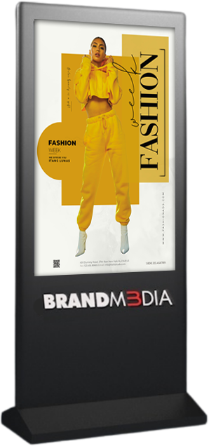 Brandm3dia digital kiosk with fashion logo