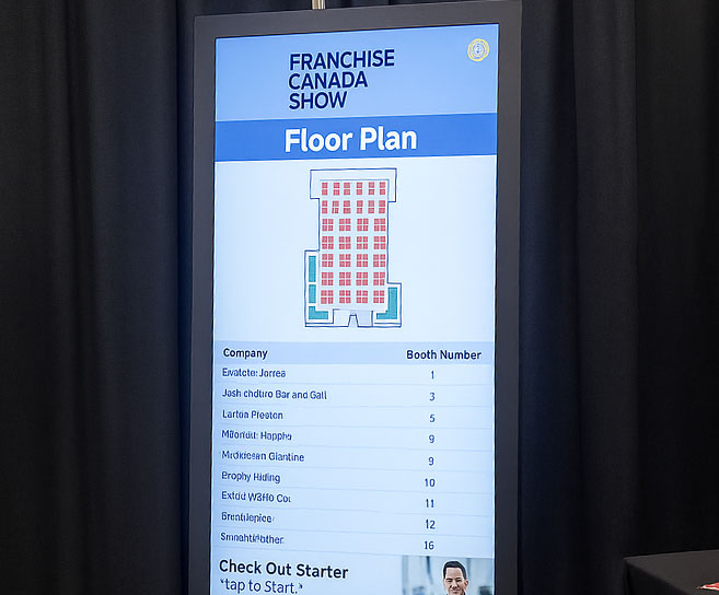 Our smart kiosks, digital display kiosks, and interactive digital signage software provided essential information and boosted sponsor visibility.