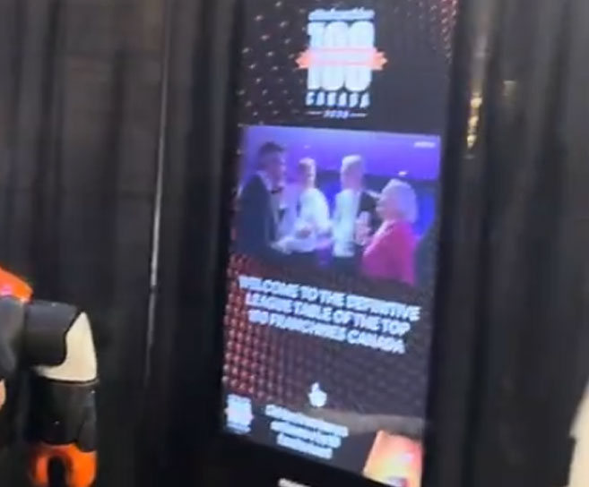 Our smart kiosks provided easy access to event schedules, speaker bios, vendor information, and sign-ups for Elite Franchise Magazine's Top 100 Franchise Awards.