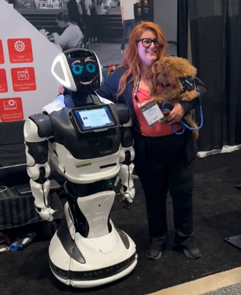 Our AI Robot, Apollo, greeted attendees at the entrance, adding a friendly and high-tech touch to the event.